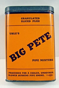 Etiqueta de papel vintage Uhle's Big Pete bolsillo Tob Tin Uhle Smoke Shop Milwaukee Wi - Imagen 1 de 3