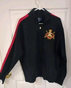 Ralph Lauren Stemma 1/4 Zip MCMLXVII UOMO XL Nero Nuovo con etichette - Foto 1 di 11