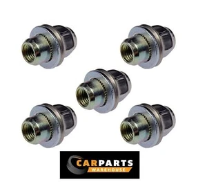 Fits Jaguar XF OE Style Alloy Wheel Nuts M12 X 1.5 Chrome 19MM Hex Nut X 5 Flat - Picture 1 of 5