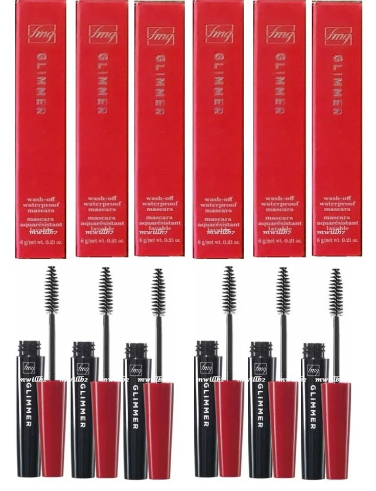 Lot of 6 - Avon fmg Glimmer WASH OFF WATERPROOF Mascara BLACK New In Box!! - Image 1 of 1