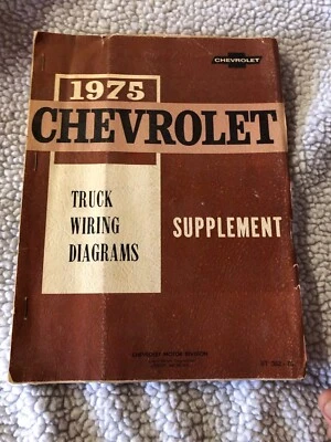 Chevrolet Truck C10 1975 suplemento diagrama cableado esquemas muy detallados C20  Foto 1 de 3