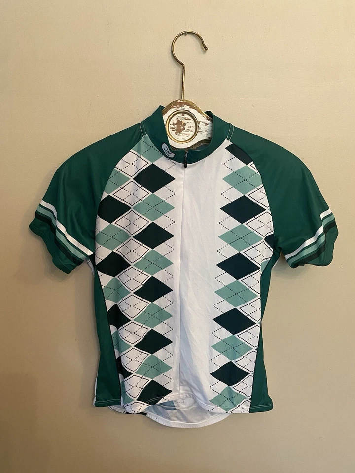 Camiseta de ciclismo Sugoi feminina poliéster verde argila branca 1/2 zíper SS P - Imagem 1 de 4