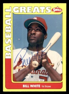 1991 Swell Baseball Greats Baseball #96 Bill White Signed Autograph (no COA) - Image 1 of 2