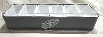NEW! Zing Zang Bar Condiment Garnish Caddy Fruit Tray 6 Compartment RARE ManCave • 24.21£