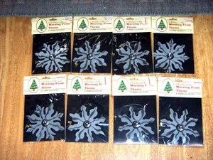 8 Vintage Classic Living Morning Frost Xmas Collection Ornaments from Zayre NIP - Picture 1 of 3