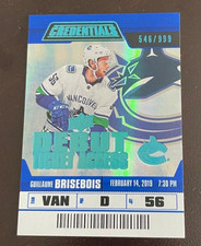 2019-20 Upper Deck Credentials Debut Ticket Access Guillaume Brisebois 546/999
