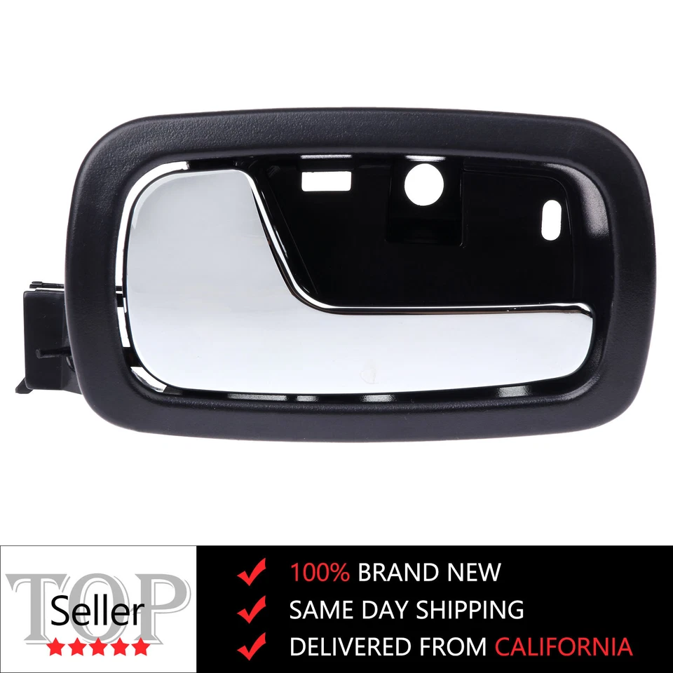 Maçaneta de porta cromada frontal interna preta driver para 05-10 Chevrolet Cobalt - Imagem 1 de 4