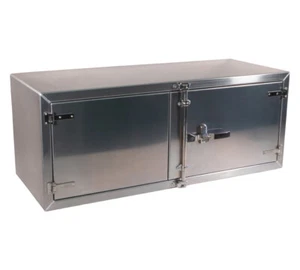 24"x24"x60" Aluminum Trailer Underbody Tool Box with Double Door & Paddle Lock - Picture 1 of 4