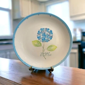 Provence Hortensie Keramik 10 3/4" Teller Handmalerei Made in Korea Vintage - Bild 1 von 8