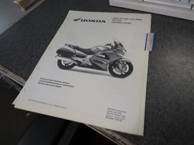 Instruções de configuração de fábrica Honda 2003 ST1300 ST1300A S0132 - Imagem 1 de 4