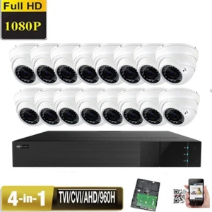 16CH TVI 960H 1080P AHD 4-in-1 2.6MP 2.8-12mm Varifocal CCTV Security Camera 5hj - Picture 1 of 9