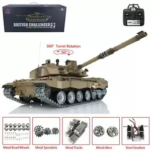 Henglong Control Remoto Challenger II 7.0 Tanque 3908 1/16 360° Torreta Humo BB IR - Imagen 1 de 12