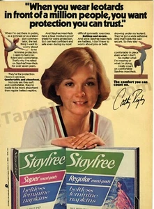 1979 Stayfree Maxi Pads Cathy Rigby Olympian Great PRINT AD Decor Idea (3599) - Imagen 1 de 1