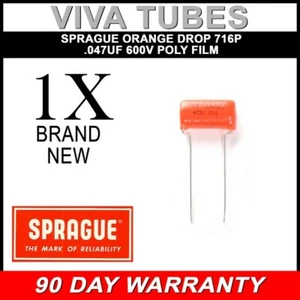 New Sprague716P Orange Drop .047uF 600V 5% Poly Film Capacitor .047 uF 600 VDC - Picture 1 of 1