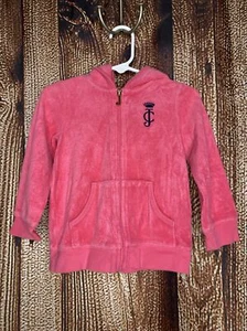 Juicy Couture Toddler Girl’s Terry Pink Zip Up Hoodie Size 24 Months - Picture 1 of 5