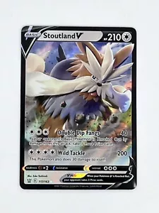 Pokemon TCG Stoutland V 117/163 Stili di Battaglia Trading Card NM/M - Foto 1 di 7