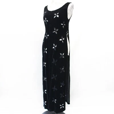 Vestido Vivienne Tam Y2K Terciopelo Maxi Corte Gótico Grunge Talla 1 Pequeño Diseñador Foto 1 de 4