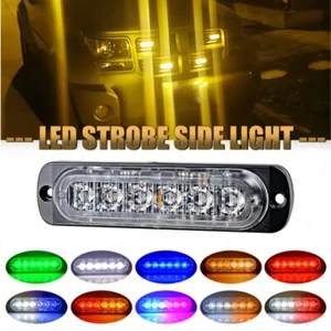 6 LED Strobe Side Warning Light Trailer Lights For Truck SUV Flashing Light Bar - Picture 1 of 18