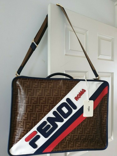 Borsa da viaggio stampata con logo FENDI MANIA Tela rivestita Nuova con etichette
