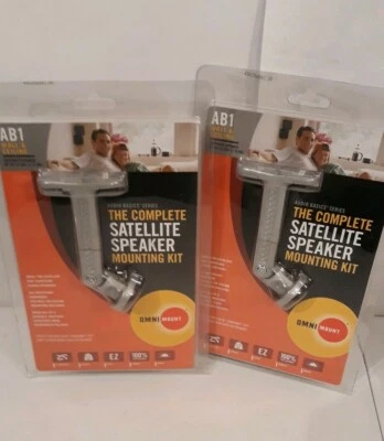 2 OMNI MOUNT THE COMPLETE SATELLITE SPEAKER MOUNTING KIT AB1 WALL/CEILING - Image 1 of 4