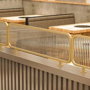 Dividers For Dining Areas, Striped Matte Glass Restaurant Decorative Partitions - Picture 1 of 6