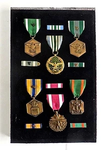 6 US Medals Army & Navy Commendation with Combat V, Air Force 2ND Award 3 More - Picture 1 of 13