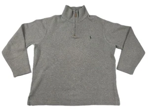 Polo Ralph Lauren 1/4 Zip Pullover Sweater Herren Gr. M Grau 100% Baumwolle  - Bild 1 von 13