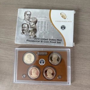 2014-S Presidential Dollar Proof Set w/ Box & COA 4 Coins United States US Mint - Picture 1 of 1