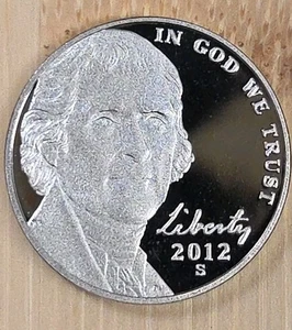 2012 JEFFERSON PROOF NICKEL - Picture 1 of 2
