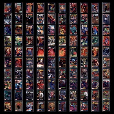 2023 Upper Deck Marvel Platinum Cover Variant Complete Set 100 Cards Collection - Image 1 of 4