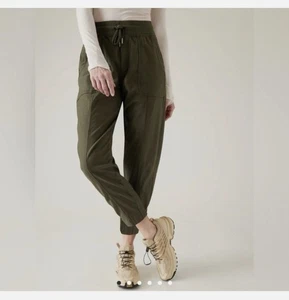 Athleta Weekender Farallon Jogginghose Grün Large Ankle Cropped - Bild 1 von 11