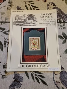 Barrick Samplers "The Gilded Cage" Cross Stitch Single Pattern 2000  - Picture 1 of 4