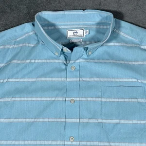 Southern Tide Shirt Mens 2XL Blue Intercoastal Short Sleeve Button Down Striped - Picture 1 of 10