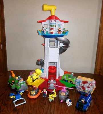 Paw Patrol My Size Lookout Tower VEHICLES, FIGURES Complete sets LOT HTF Toy - Image 1 of 4