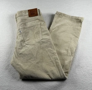 Levi's Women's Corduroy Ribcage Straight 30x28 (tag 31x29) Pants Cream - Picture 1 of 9