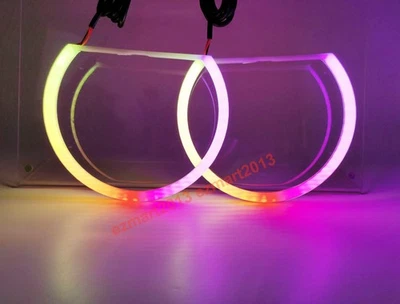 For VW Passat CC 08-11 Xenon Dream color Chasing RGB halo ring LED angel eye DRL - Image 1 of 4