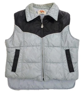 Down Vest Men’s Small Vintage Western Insulated Brown Reversible Snap Comfy - Picture 1 of 10