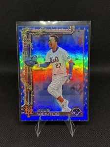 2025 Topps Holiday Baseball Mark Vientos H142 Blue Metallic Lights New York Mets - Bild 1 von 2