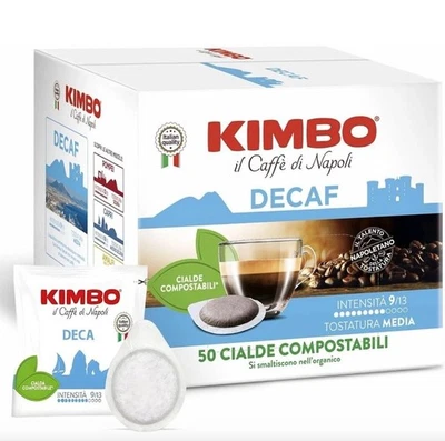 100 Cialde Filtro carta Caffè Kimbo ESE 44mm Miscela DECAFFEINATO, DEK, DEKA - Immagine 1 di 3