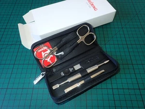 Pfeilring Maniküre-Etui, Nappa, schwarz,5-tlg - Bild 1 von 6