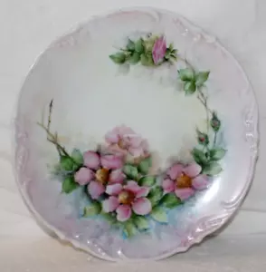Hand Painted Decorative Plate with Pansy Design signed by Myrtle Hoen 1978 - Picture 1 of 15