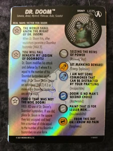 DR. DOOM - L075 LEGACY CARD LE (Play At Home) Fantastic Four Storyline Heroclix - Picture 1 of 1