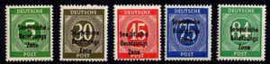 SBZ Alliierte Besetzung, Sowjetische Zone Mi. Nr. 207-211, 30 Pf. mit Abklatsch. - Bild 1 von 2