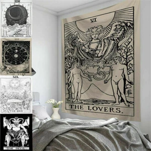 *Tapestry Living Room Tarot Card Wall Hanging Poster Hippie Bohemian Bedspreads - Picture 1 of 22