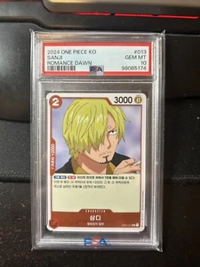 One Piece Card Game Sanji OP01-013 Romance Dawn KOR FOIL GRADED 10 AO - Picture 1 of 1