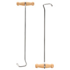 M&F Western LONG 13" BOOT HOOKS w/ Wood handles easy on cowboy boots or english