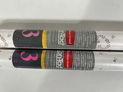 Papel de contacto Rubbermaid 1985 de colección juego de 2 corazones flores florales 9143 13,5 cuadrados 18" Foto 1 de 4