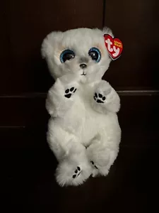 Ty Beanie Baby Bäuche WUZZY der weiße Bär 6 Zoll Plüschtier Stofftier Spielzeug - Bild 1 von 4