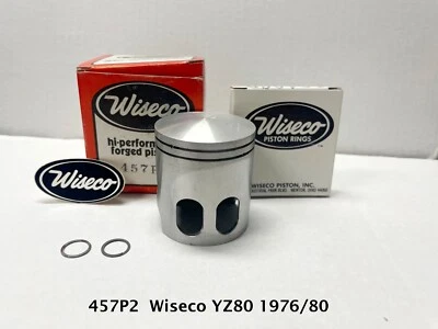 WISECO Yamaha YZ80 '76/80 Piston Kit 49.5mm NEW 457P2  Nos - Image 1 of 4