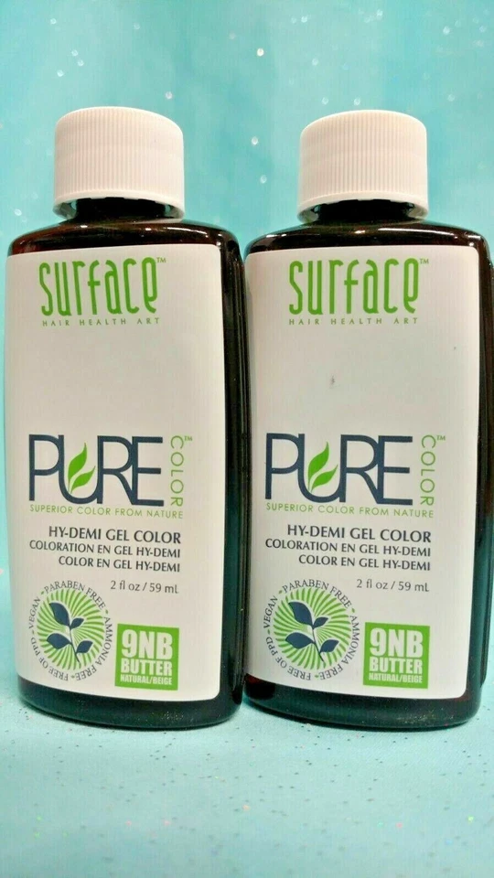 套装 /2 Surface Pure HY-DEMI GEL HAIR COLOR Dye Demi Permanent 9NB BUTTER 米色 — 第 1/1 张图片